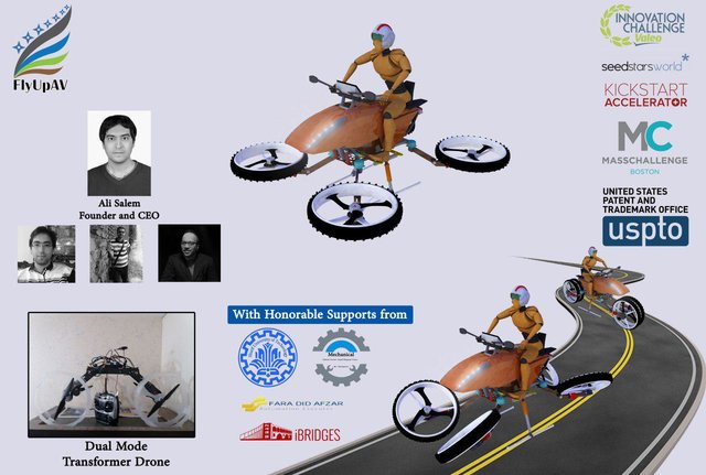ساخت نخستین ربات خودروی پرنده در کشور +عکس